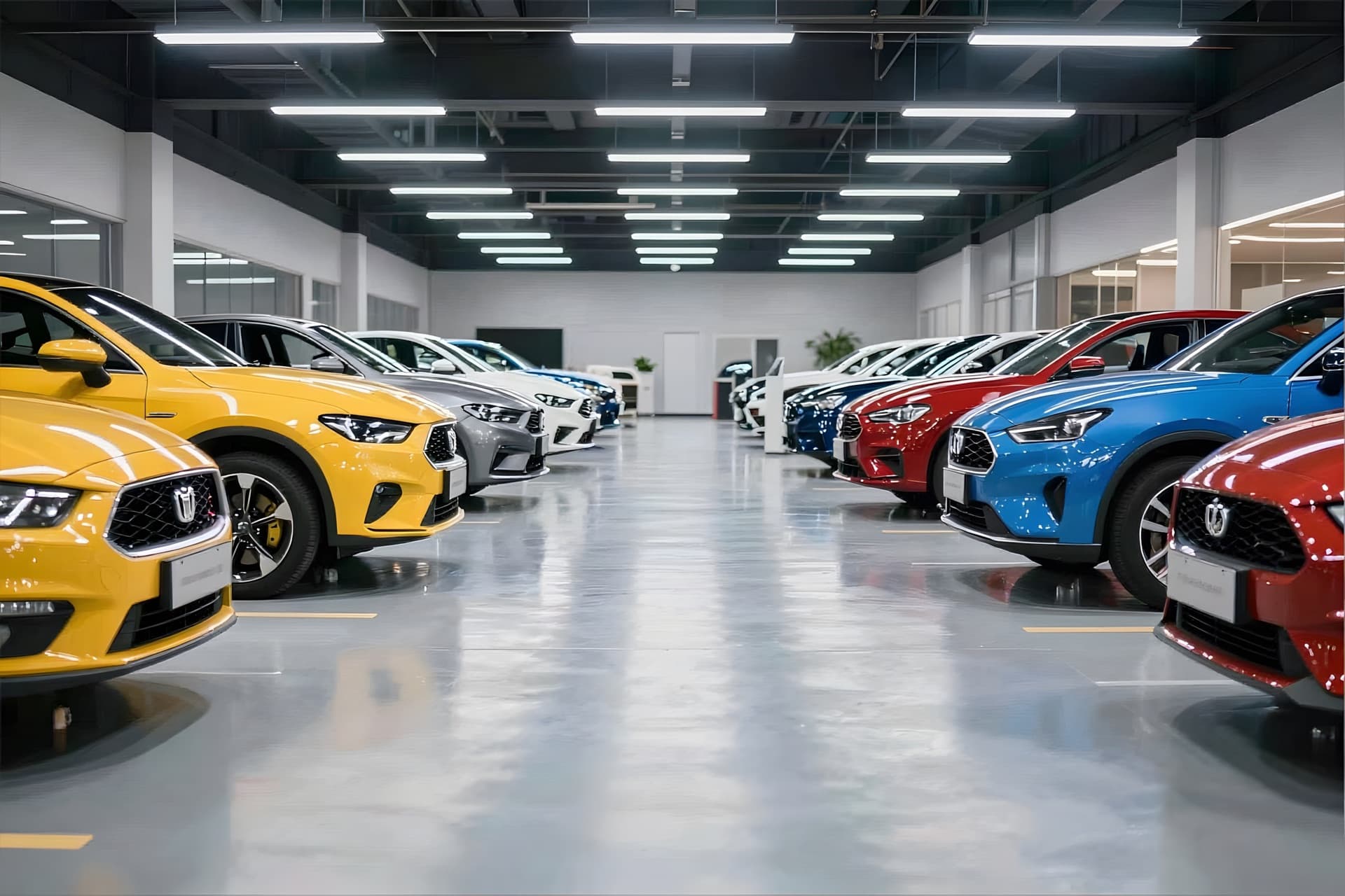 Cars inside the TopCars showroom